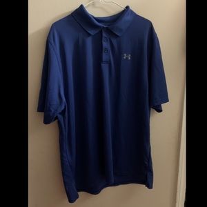 Men’s XL Blue Under Armour Loose Fit Heatgear Polo Shirt